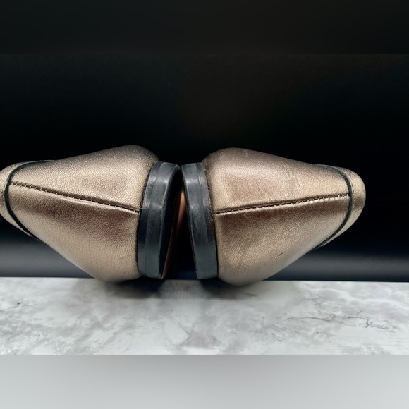 STUART WEITZMAN Shoestring Metallic Ballerina Flat Leather.Color Bronze.Size 7 M - Picture 6 of 8